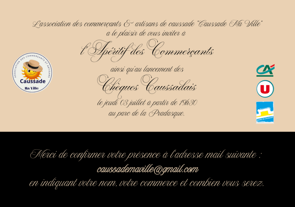 invitation second apéritif des commerçants 2025
